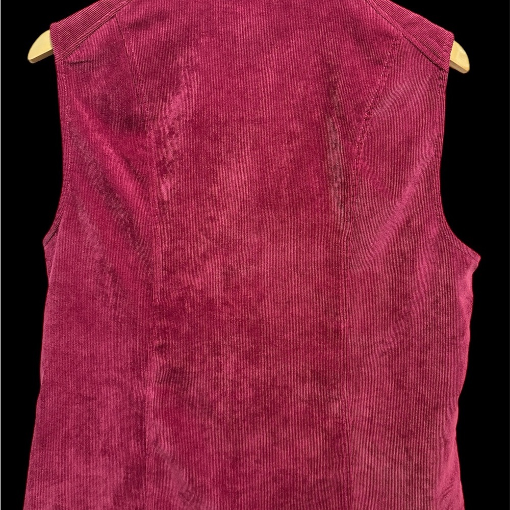 Southern Lady Women corduroy Mauve Vest size 10 - Picture 5 of 6